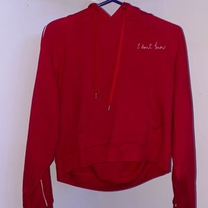 Forever 22 cropped red hoodie